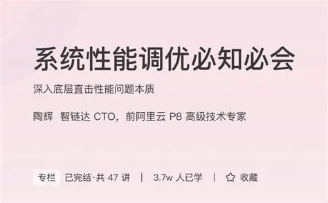极客时间-陶辉-系统性能调优必知必会