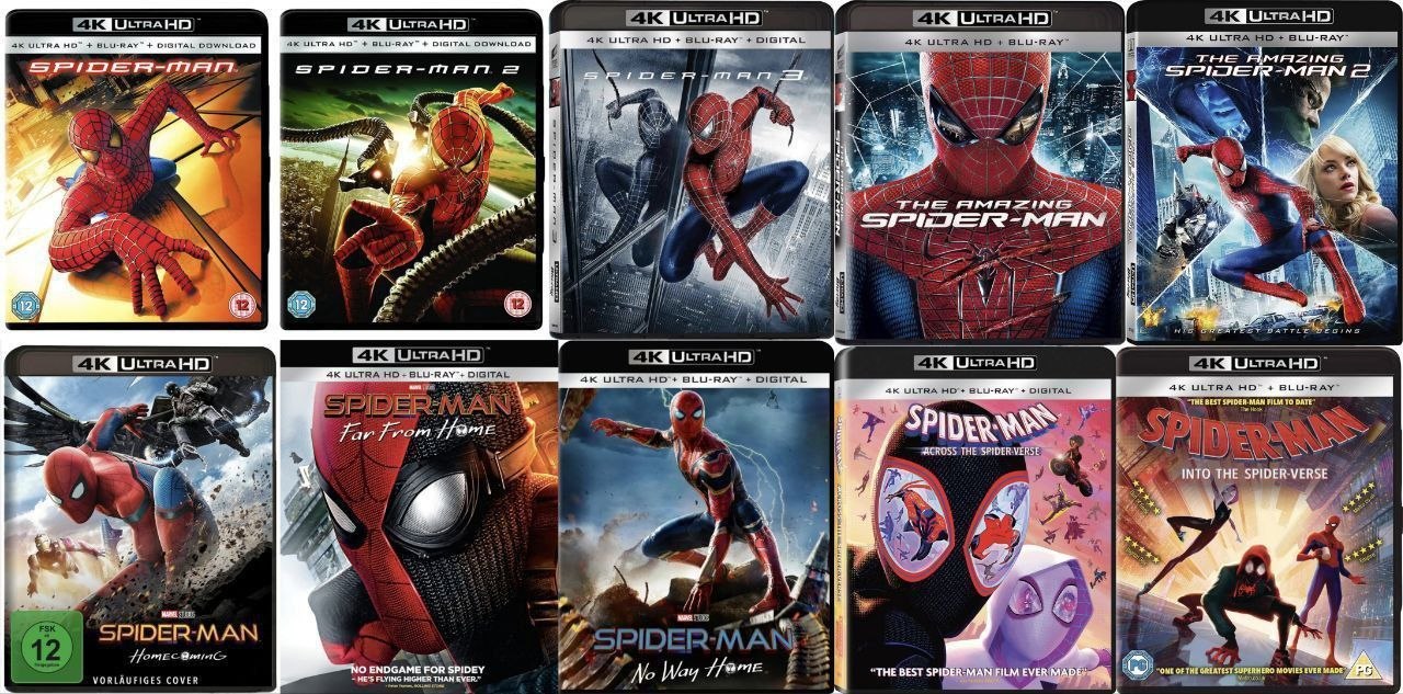 蜘蛛侠/超凡蜘蛛侠 系列(十部合集)【4K UHD原盘】【HDR&杜比视界】【国粤英台多音轨】【简繁英双语特效字幕】