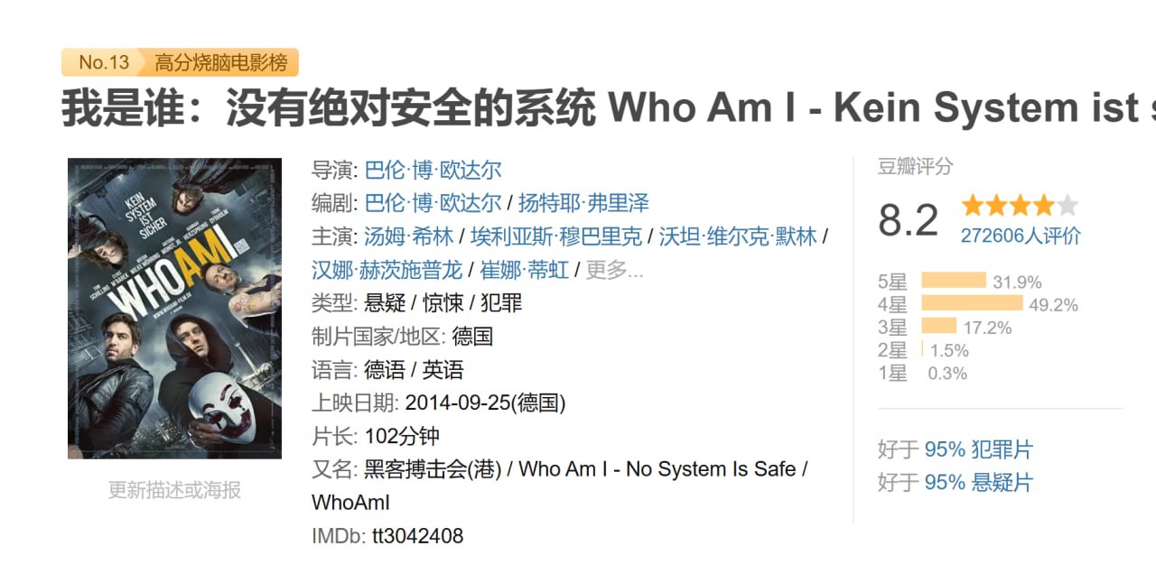 我是谁：没有绝对安全的系统 Who Am I - Kein System ist sicher (2014)
