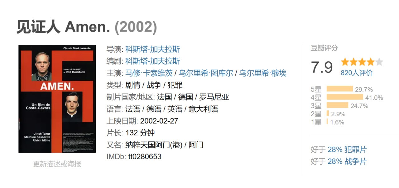 见证人 Amen. (2002)