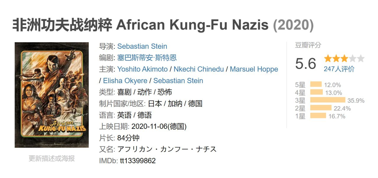 非洲功夫战纳粹 African Kung-Fu Nazis (2020)