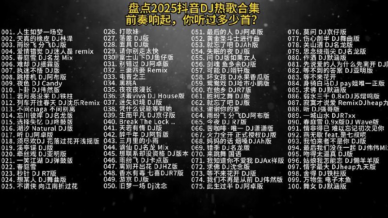 2025车载dj音乐合集