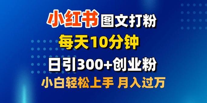 2月小红书图文打粉，每天10分钟，日