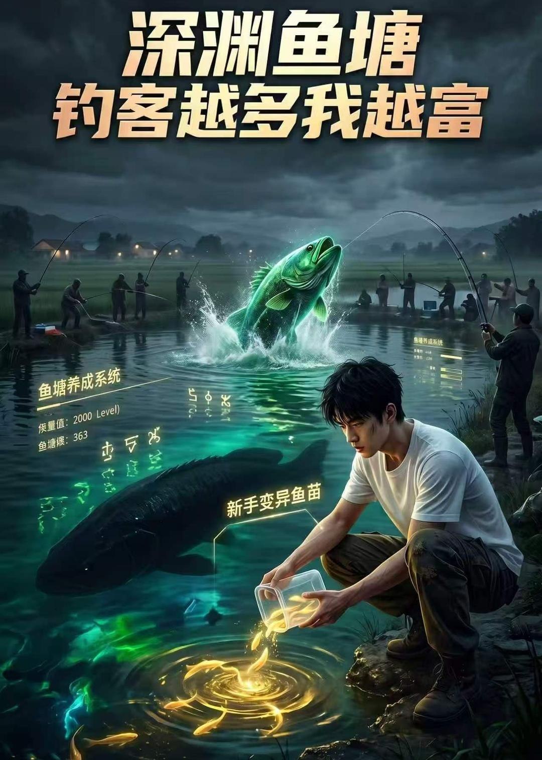 深渊鱼塘钓客越多我越富 (63集) Ai短剧 | 短剧