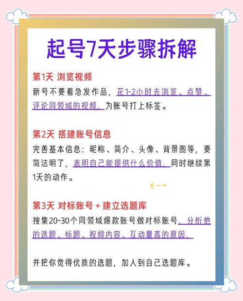 《新手7天快速起号》