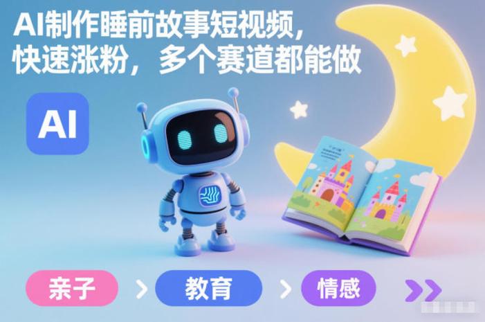 睡前故事短视频，快速涨粉，多个赛道都