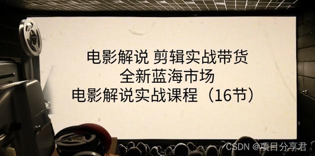 电影解说剪辑实操带货，全新蓝海市场*