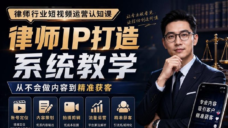 《律师行业短视频运营认知课》