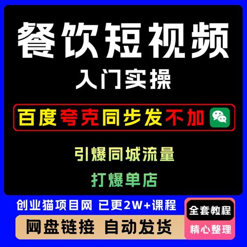 餐饮短视频入门实操课，引爆同城流量